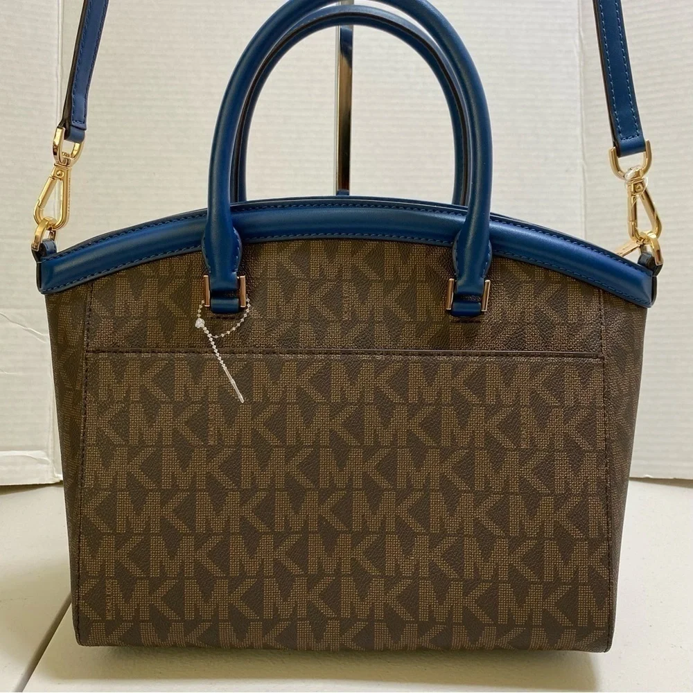 ⚡️ BNWT Michael Kors Large Yara Logo Satchel in River Blue ⚡️